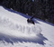 Carving up the packed powder on Wyatt.