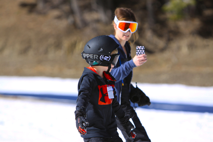 Mom getting the selfie.