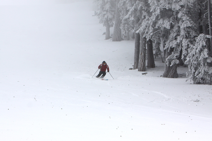 Out of the mist and into the pow pow!