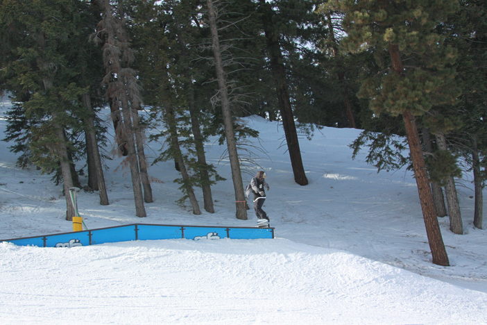 Front board to back board on the a-frame rail.