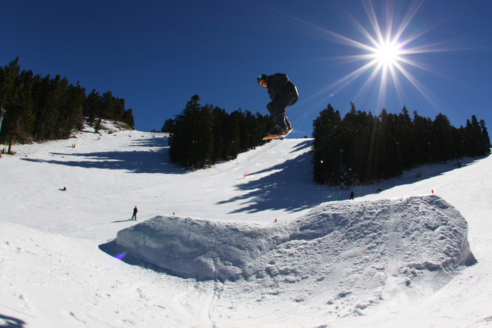 Tail grab off the lower chisolm jumps.