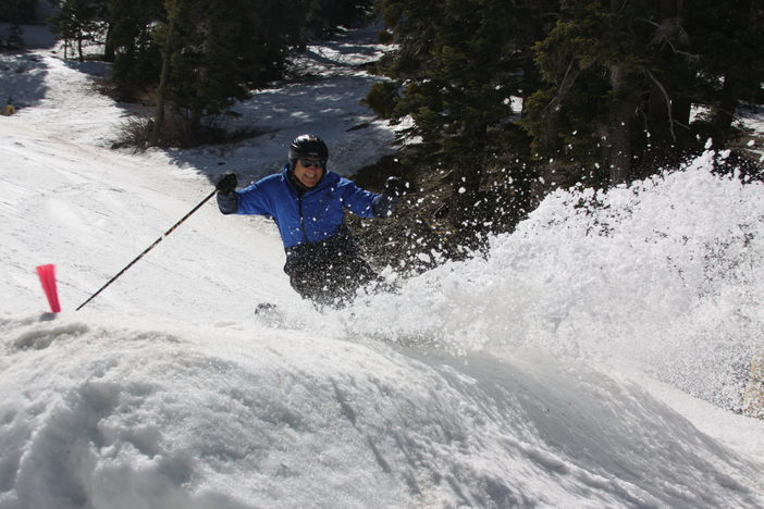 Carving up the fun spring conditions.