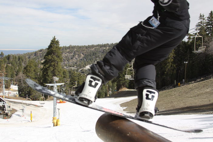 Board slide off the pole.