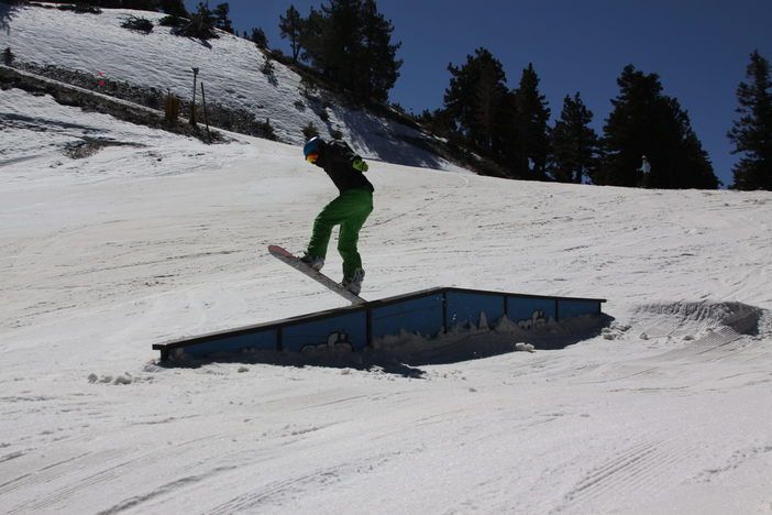 Learning new tricks on the fun soft snow.