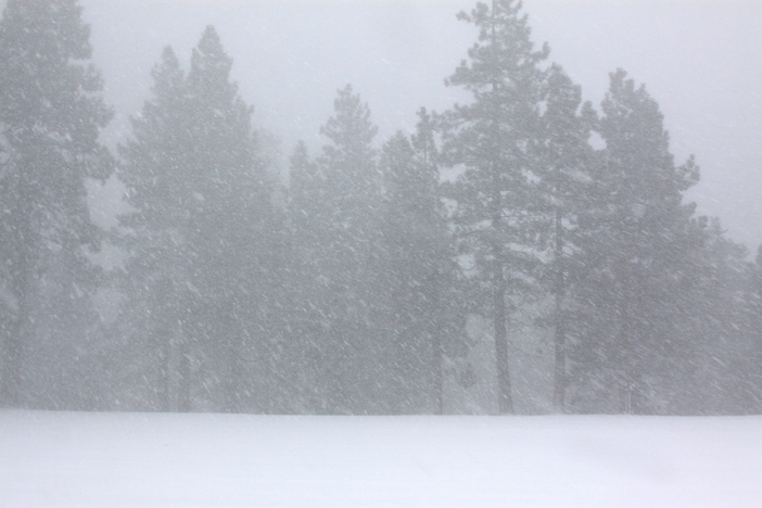 It is coming down this morning in the parking lot.