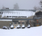 Fresh snow blankets the base of the Blue Ridge Express.