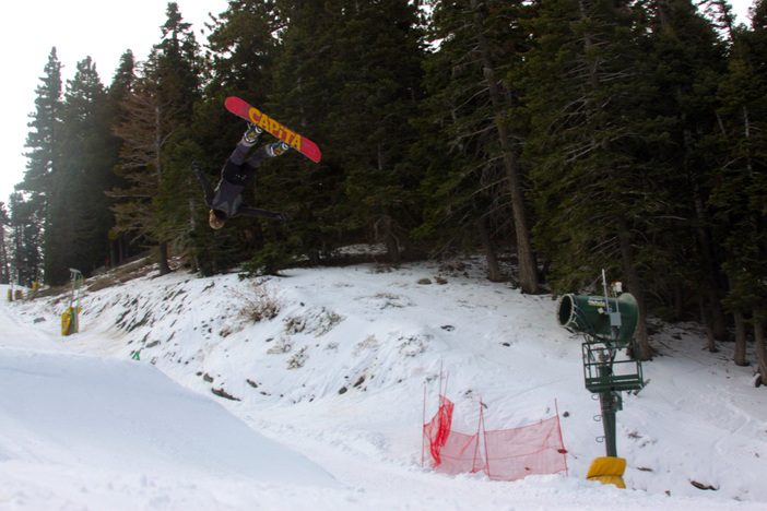 Getting inverted on the booter.