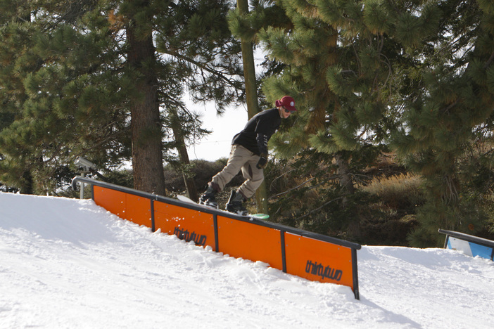 Frontside Lipslide on the #32TF rail.