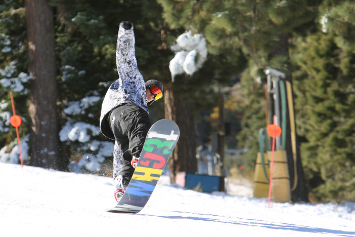 Big time tail slide.