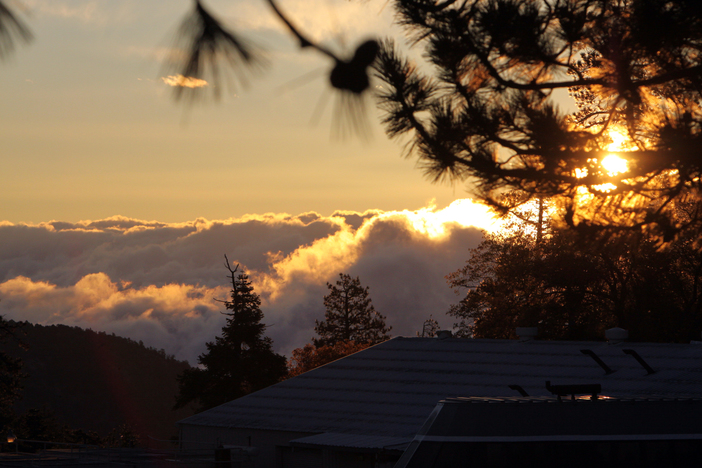 Beautiful sunrise over the West Resort.