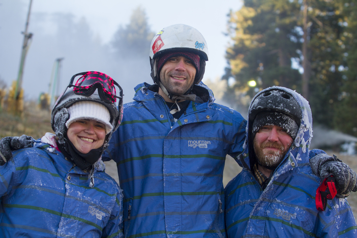 Snowmakers excited for the start of winter.