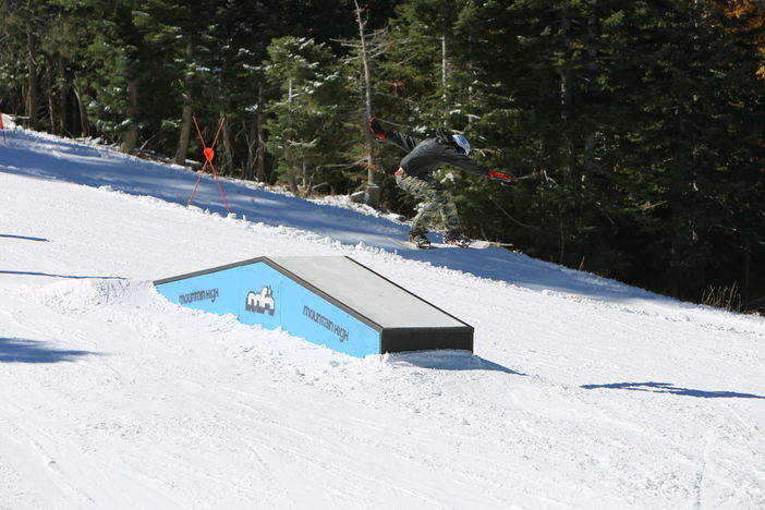 Airing off the A Frame.