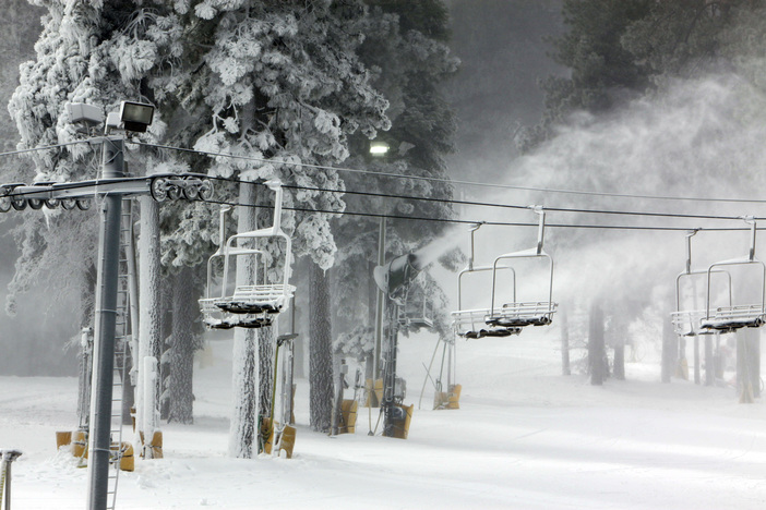 Early morning snowmaking is the perfect start to our day.