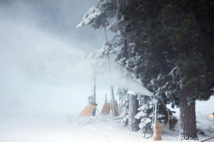 Cruiser trail with more than a foot of fresh snow.